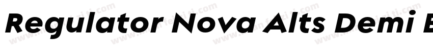 Regulator Nova Alts Demi Bold字体转换